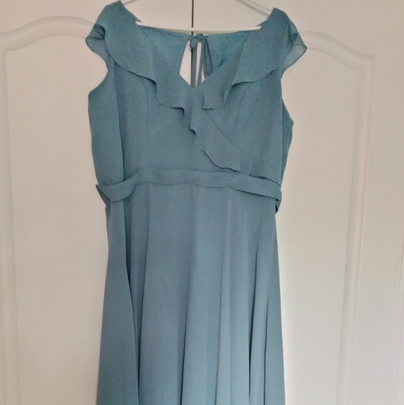 Mori Lee Madeline Gardner, bridesmaid dress, powder blue, size 22/24 - Picture 2 of 7